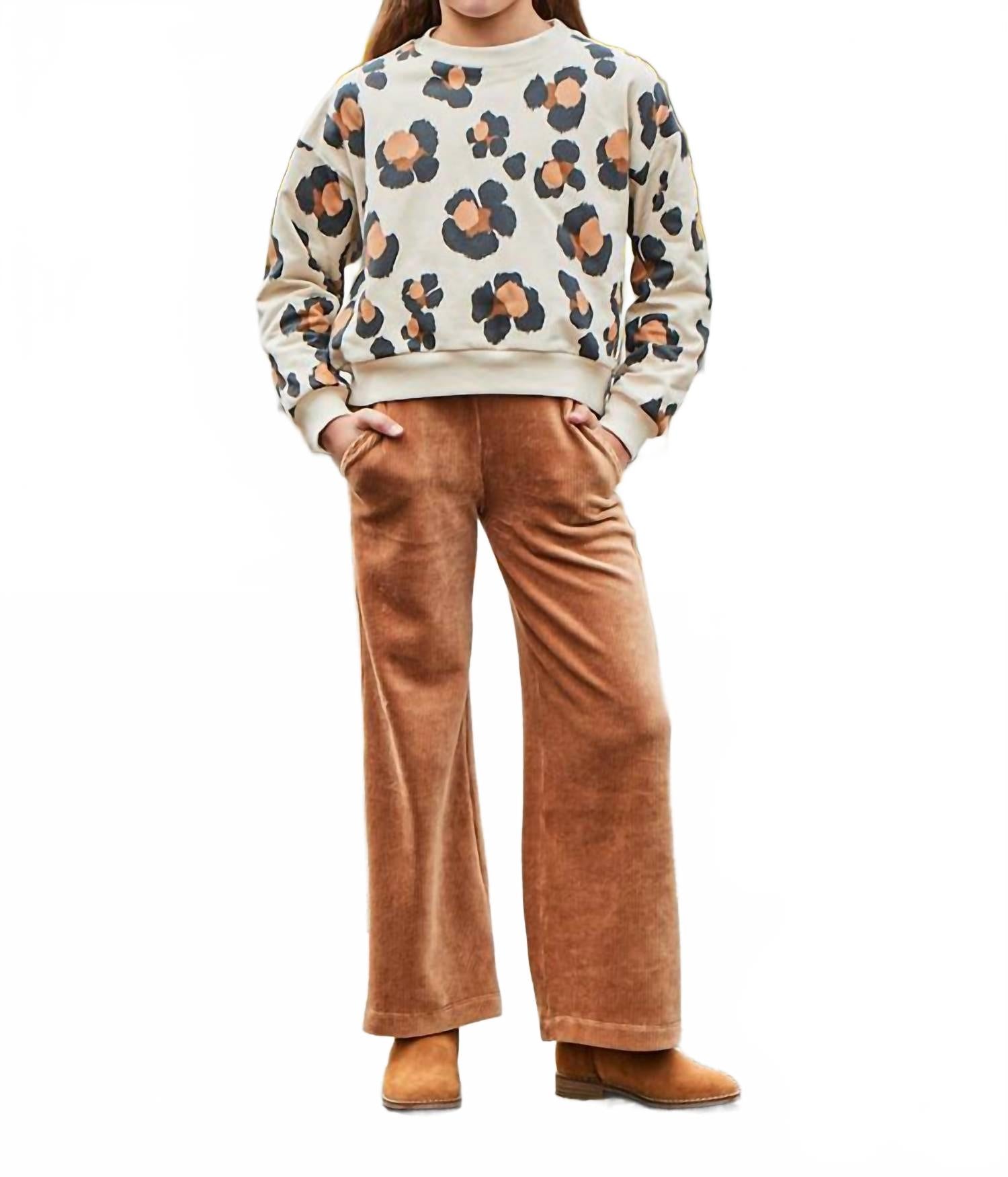 

Вельветовые брюки с высокой талией, цвет корицы Mayoral, Cinnamon