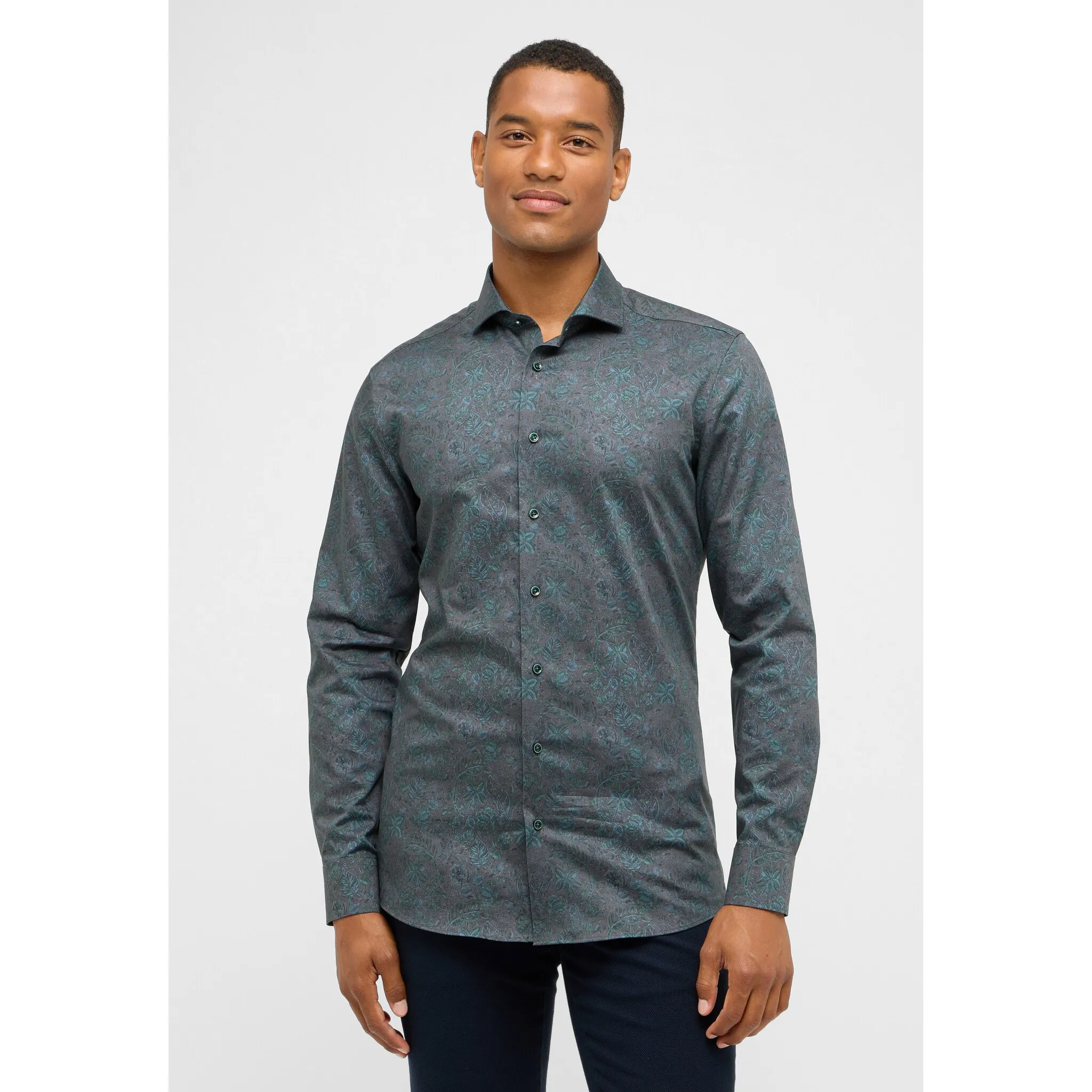 

Рубашка Eterna с длинными рукавами "SLIM FIT", зеленый