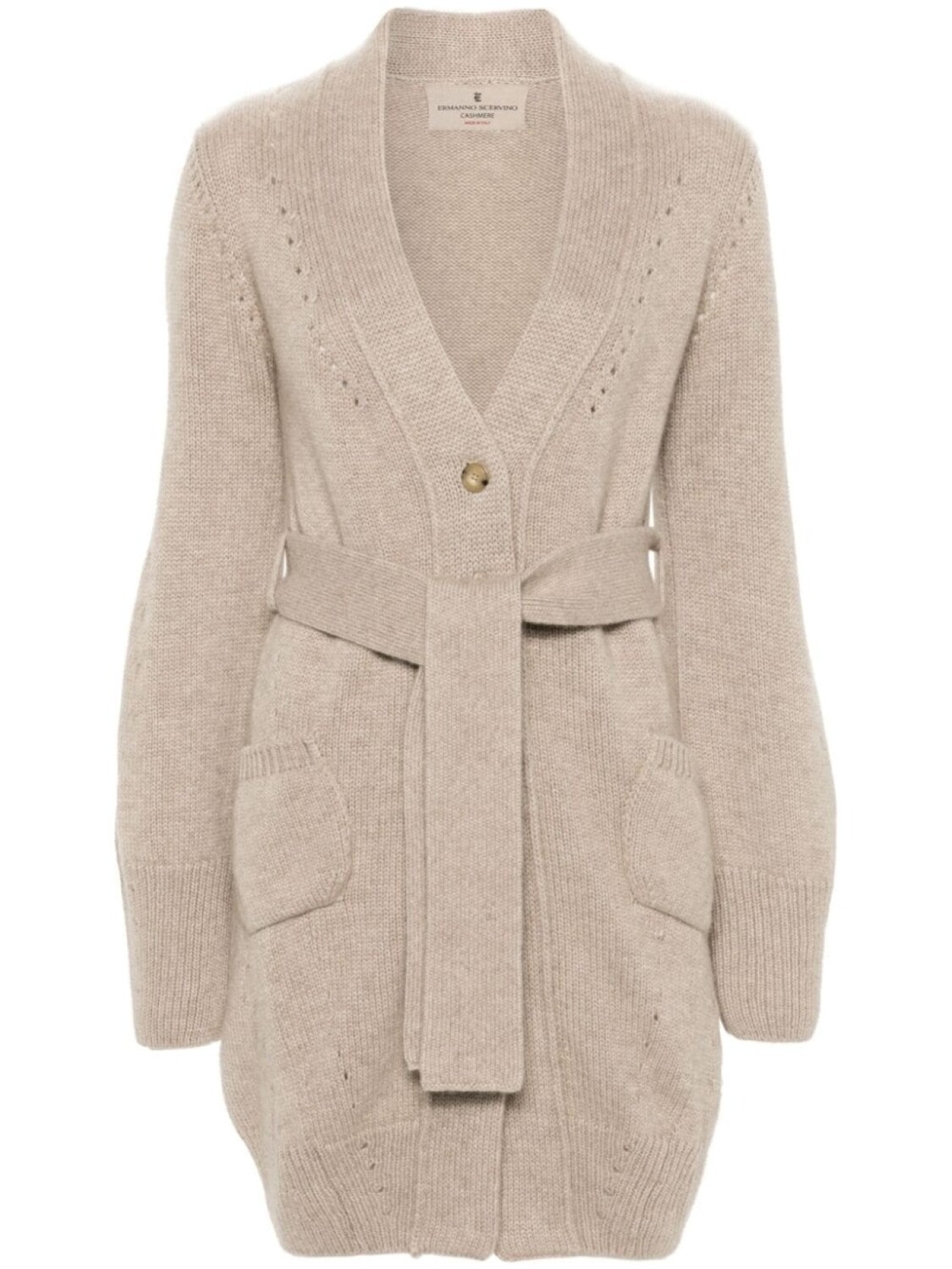 

Ermanno Scervino кашемировый кардиган с поясом, коричневый