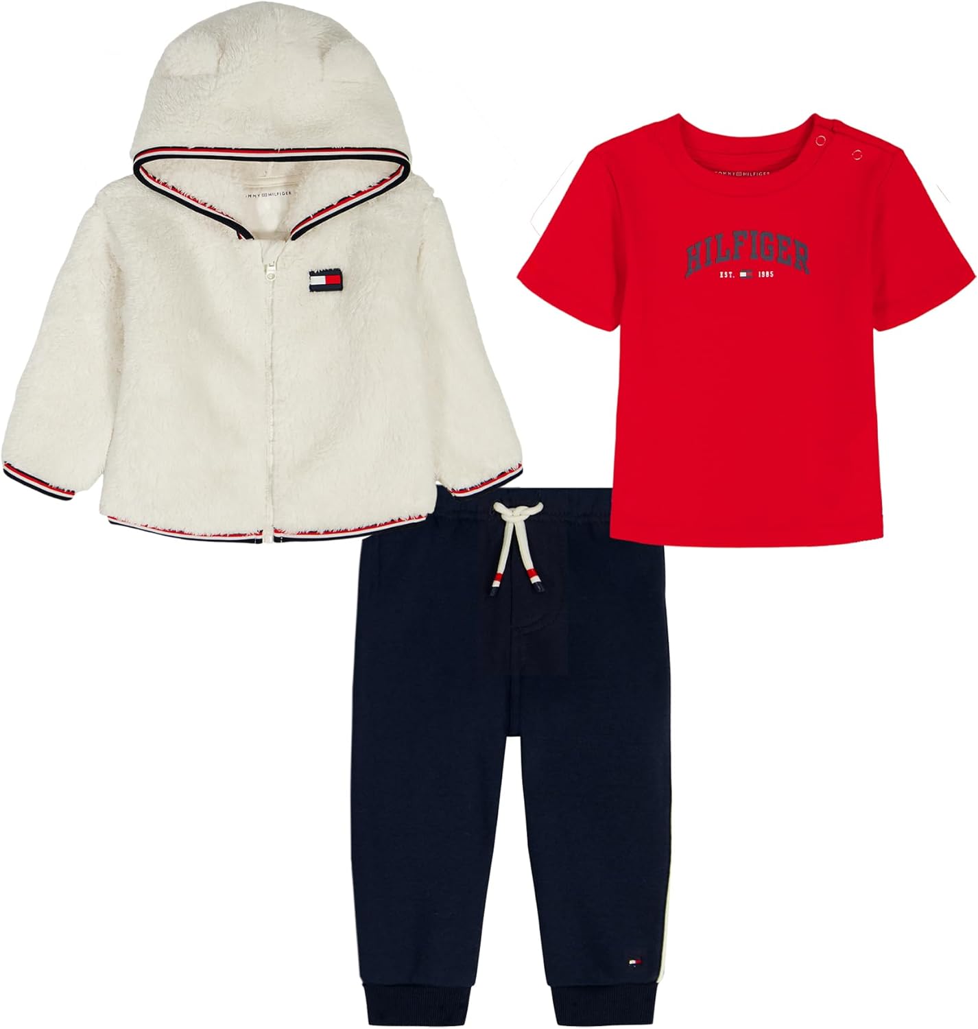 

Комплект из 3 курток Tommy Hilfiger для мальчиков, Vanilla Ice/Tommy Red/Navy Blazer