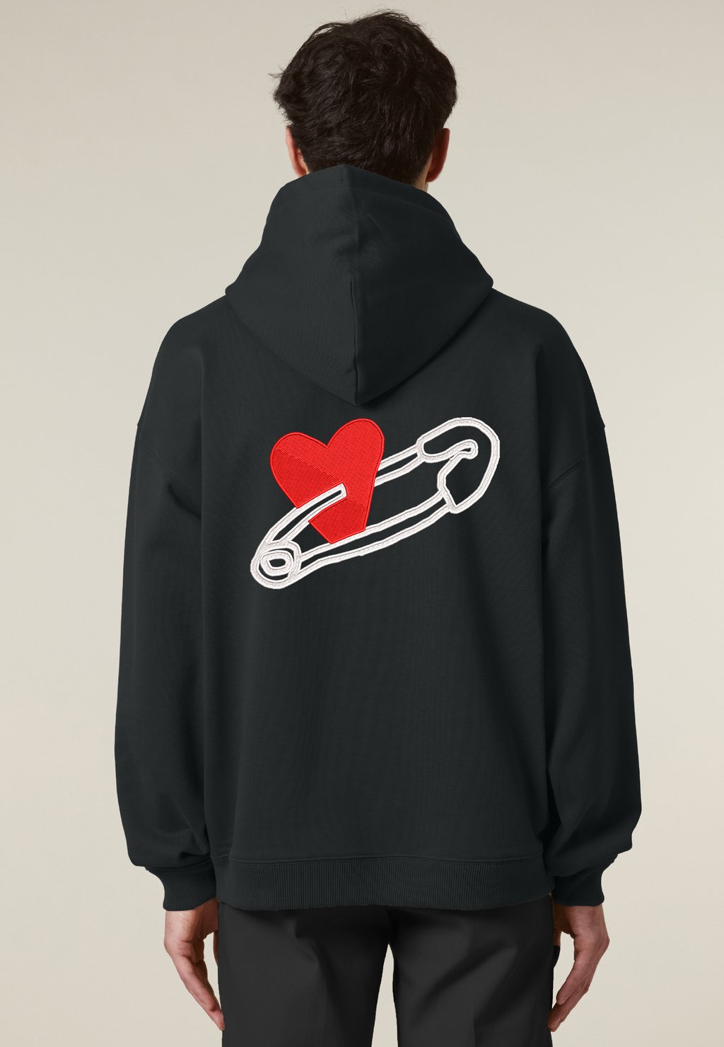 

Толстовка COEUR PINS BACK EMBROIDERY UNISEX - Hoodie Mira Paris, черный