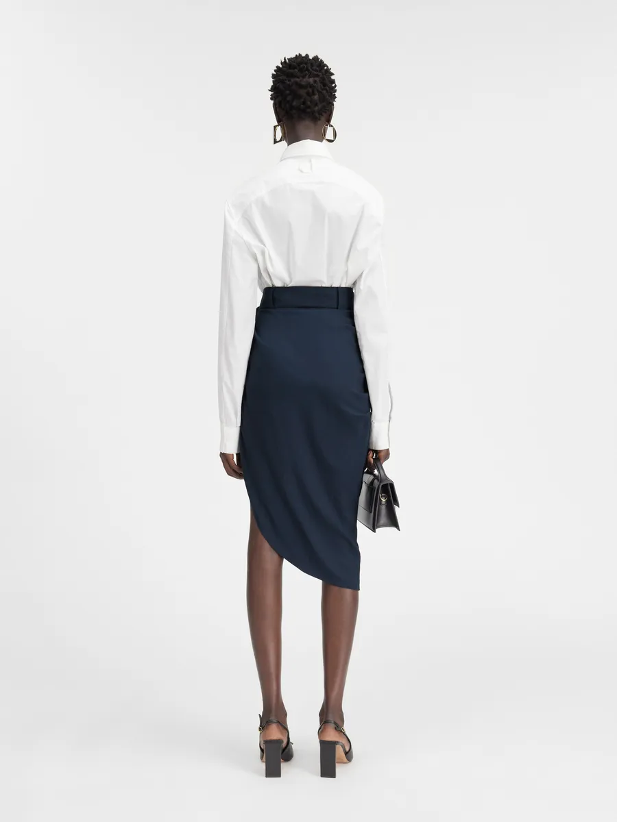 

Драпированная юбка Ла Юпе Саудад Jacquemus, темно-синий