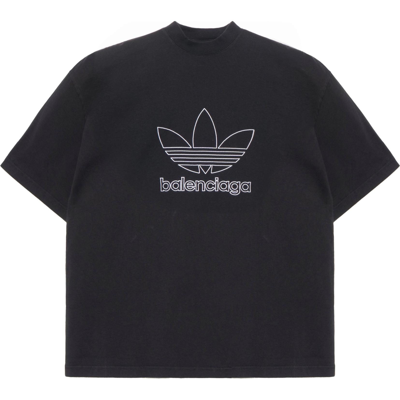 

Balenciaga Футболка x Adidas свободного кроя, мужская, черная