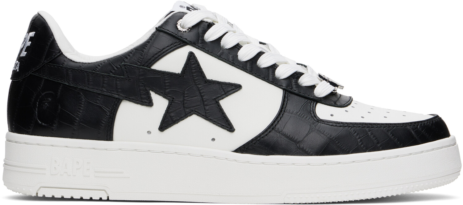 

Белые кроссовки STA #3 BAPE, черный
