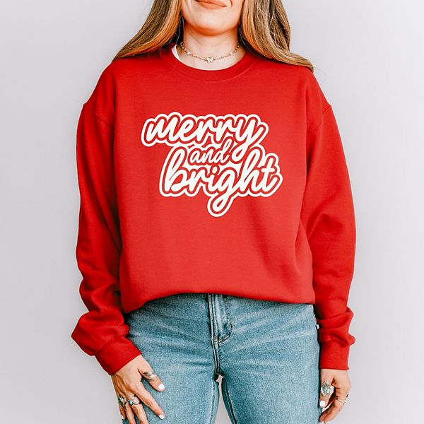 

Графический свитшот Merry & Bright Outline Puff Simply Sage Market, Red, Зеленый, Графический свитшот Merry & Bright Outline Puff Simply Sage Market, Red
