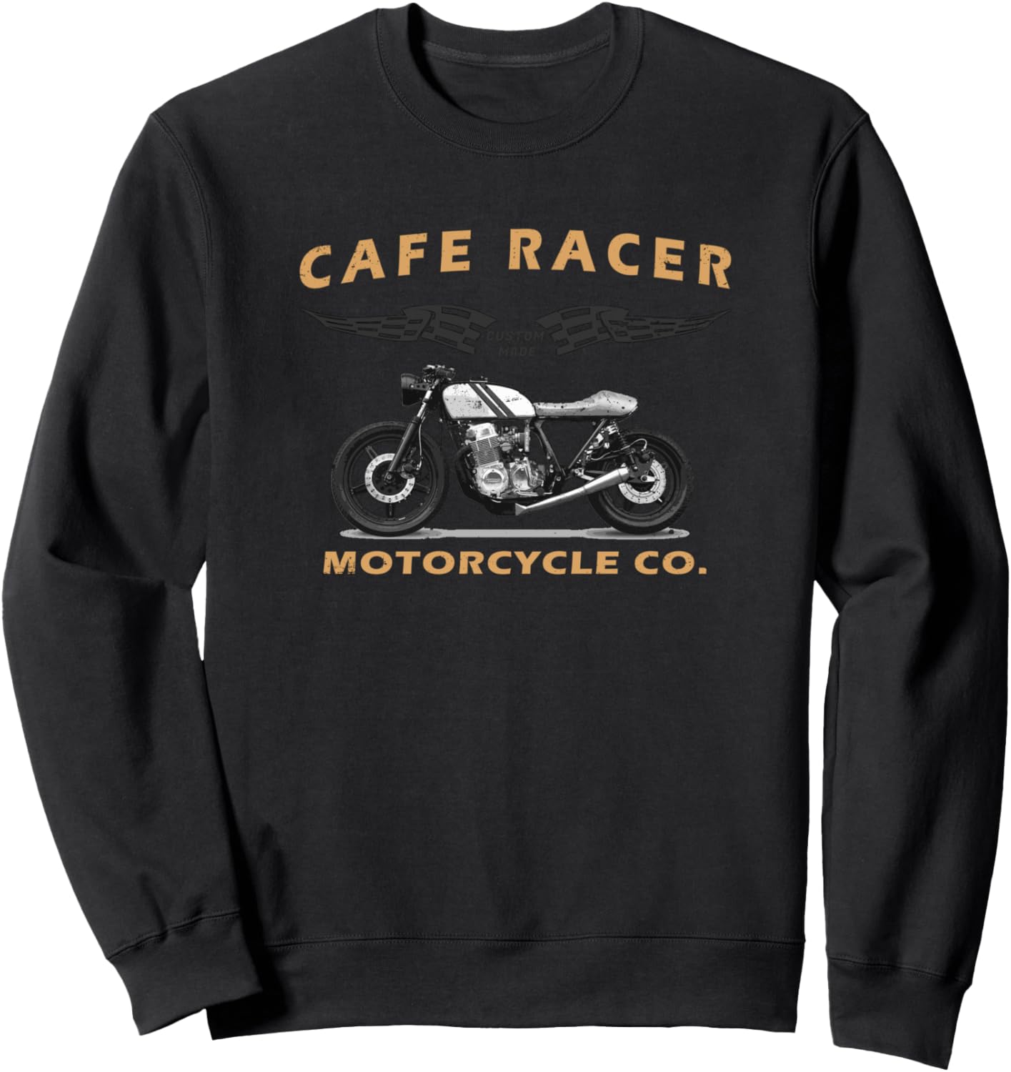 

Толстовка в стиле ретро для мотоциклистов в стиле Cafe Racer Vintage Bike, черный
