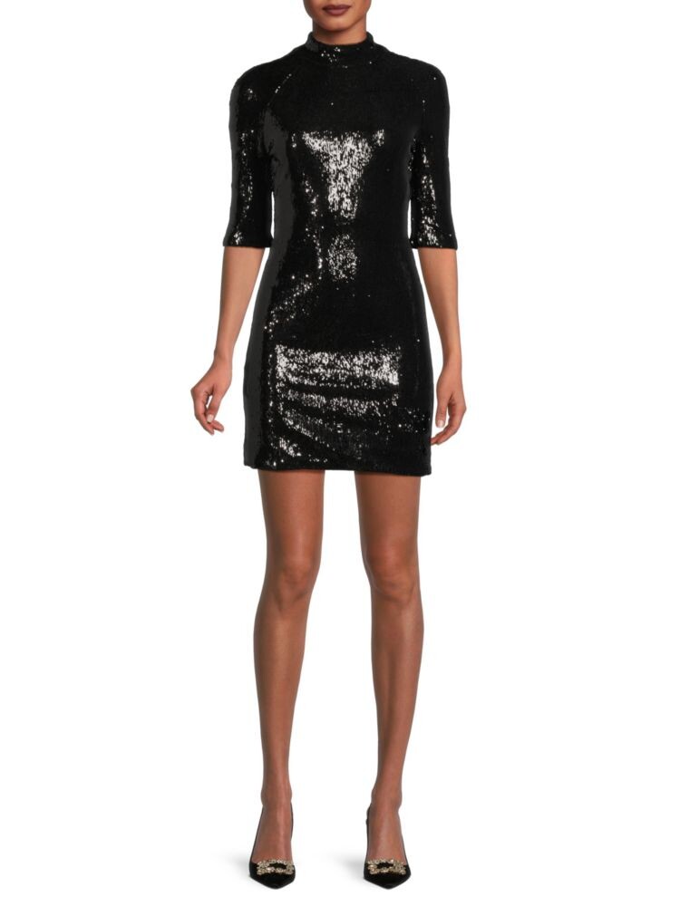 

Мини-платье с пайетками и рукавами реглан Lanvin, цвет Noir
