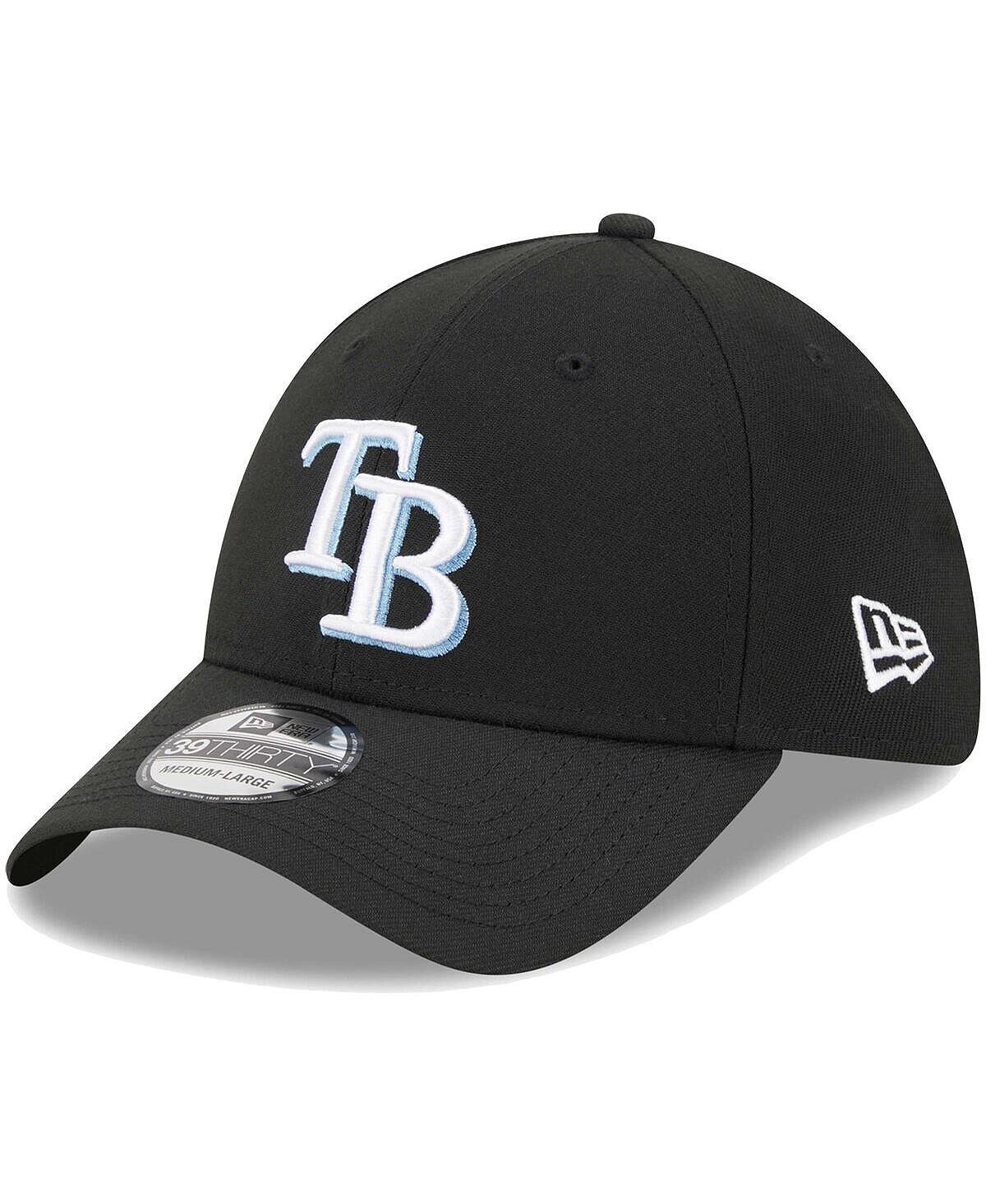 

Мужская черная кепка с логотипом Tampa Bay Rays 39THIRTY Flex New Era