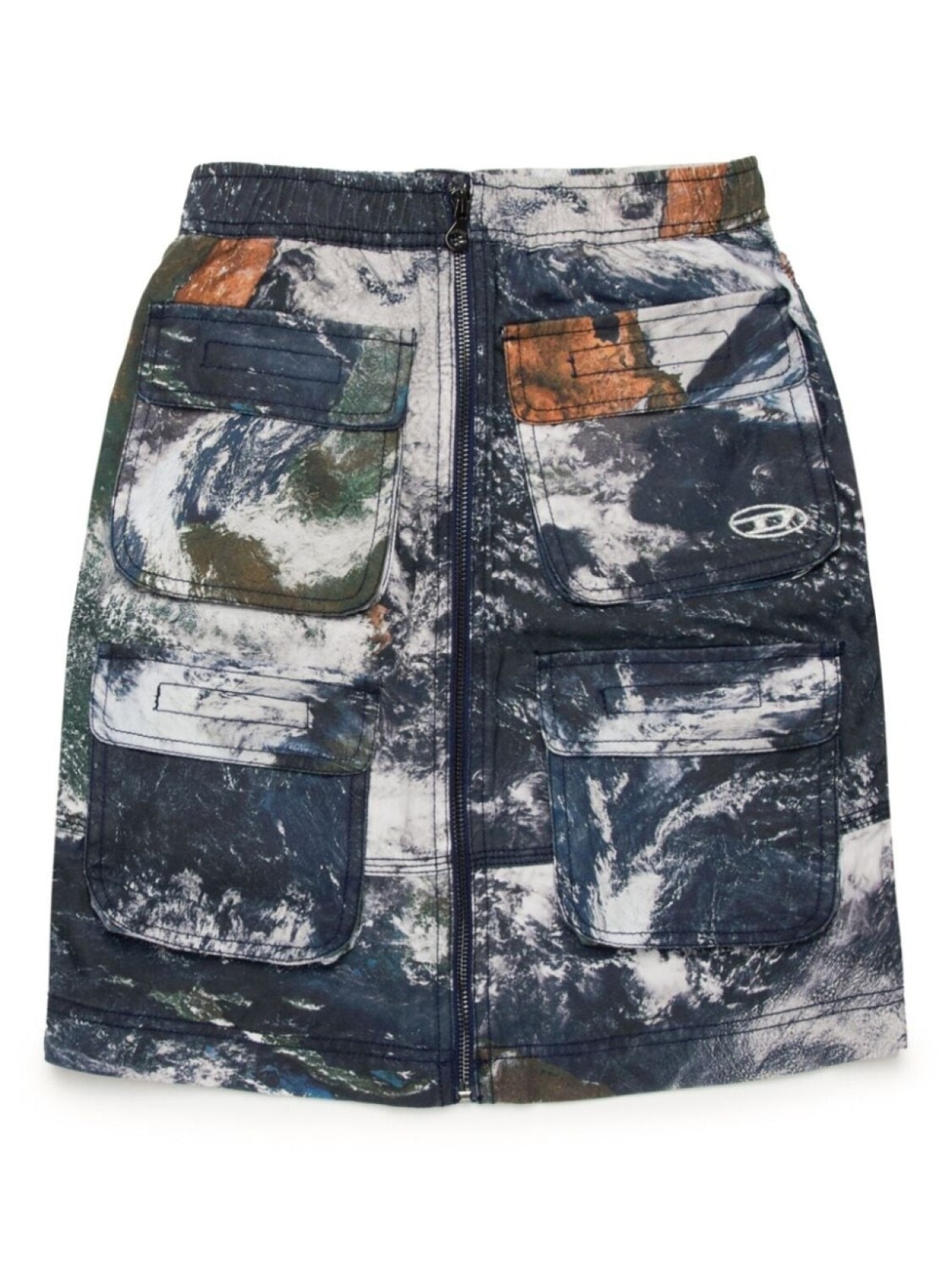 

Diesel Kids юбка мини Planet с карманами карго, синий