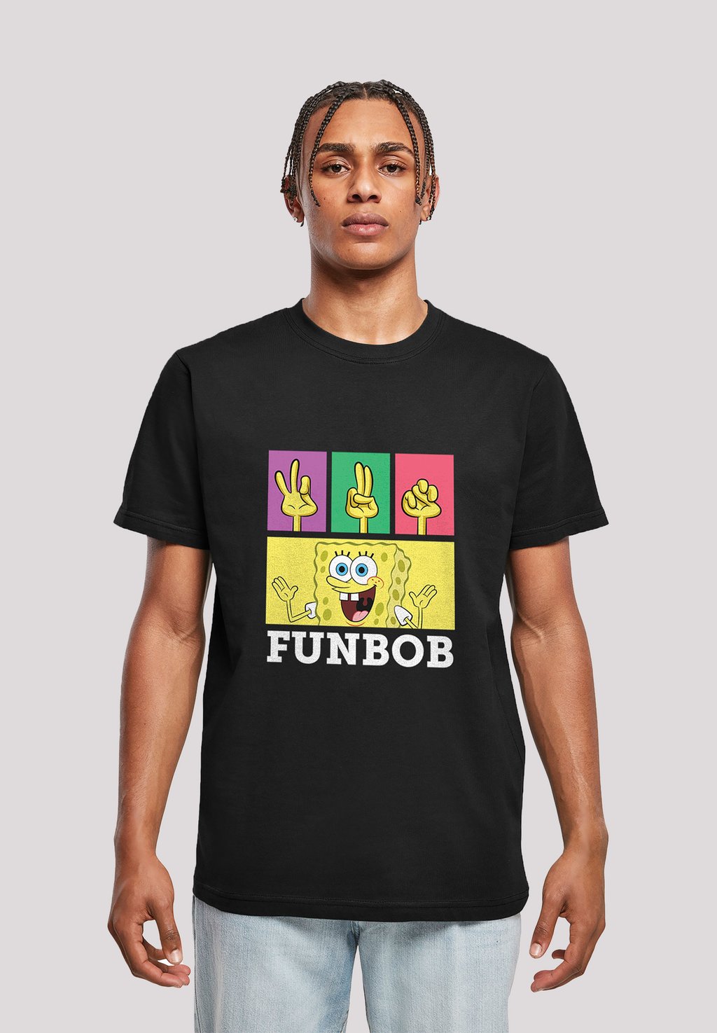 

Футболка с принтом SPONGEBOB SCHWAMMKOPF FUNBOB F4NT4STIC, черный