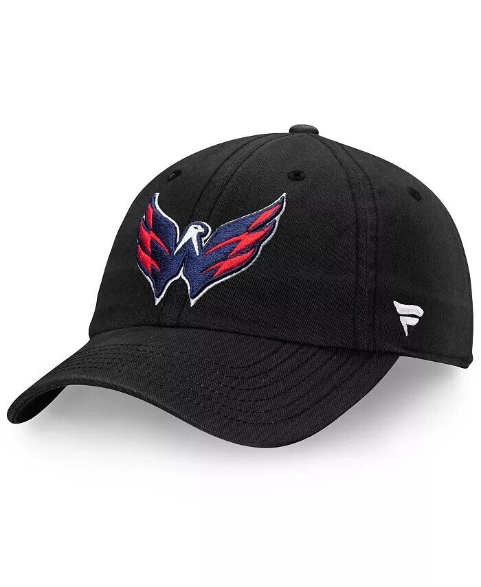 

Мужская черная регулируемая кепка с логотипом Washington Capitals Core Primary Fanatics, черный