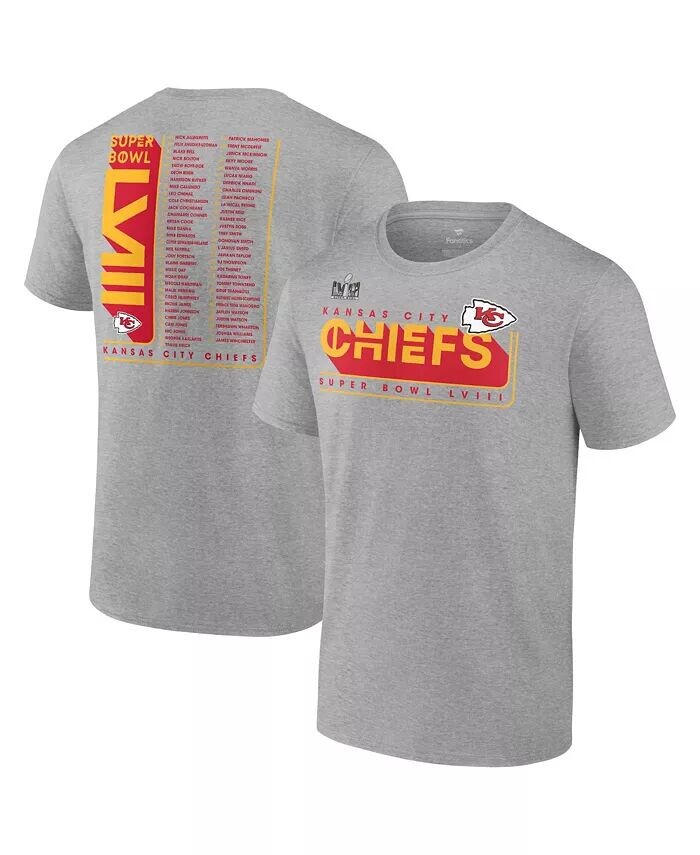 

Футболка мужская Heather Charcoal Kansas City Chiefs Super Bowl Bound Roster Fanatics