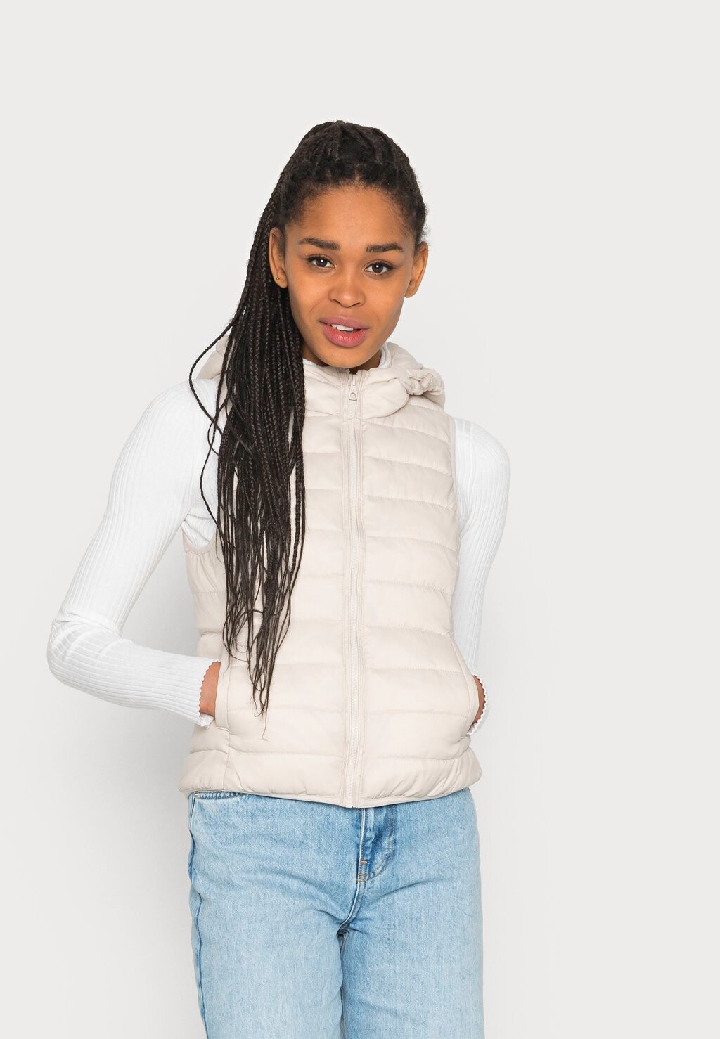 

Жилет ONLY Onlnewtahoe Hood Waistcoat, пемза, Белый, Жилет ONLY Onlnewtahoe Hood Waistcoat, пемза
