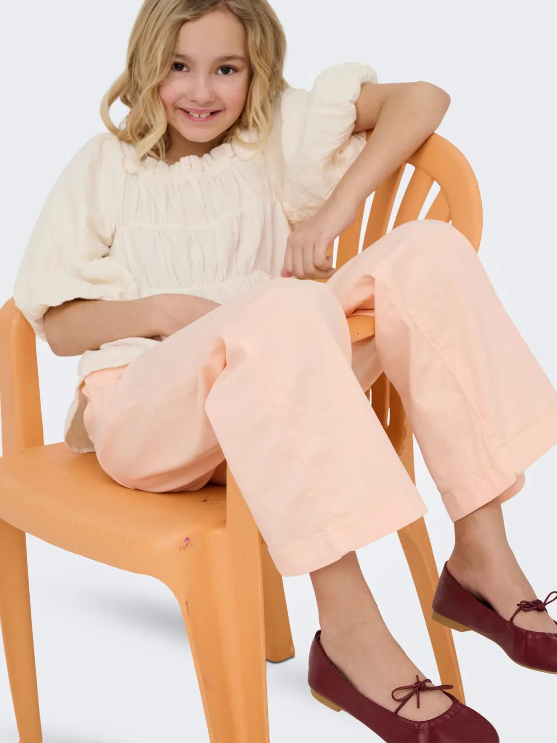 Штаны широкие, KIDS ONLY, pale peach — фото 4