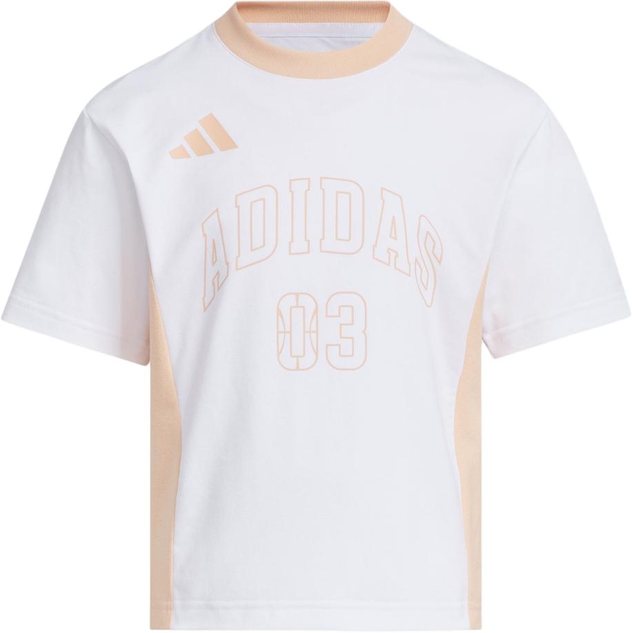 Adidas Футболка climacool бело-розовая end coral pink для детей 3-7 лет