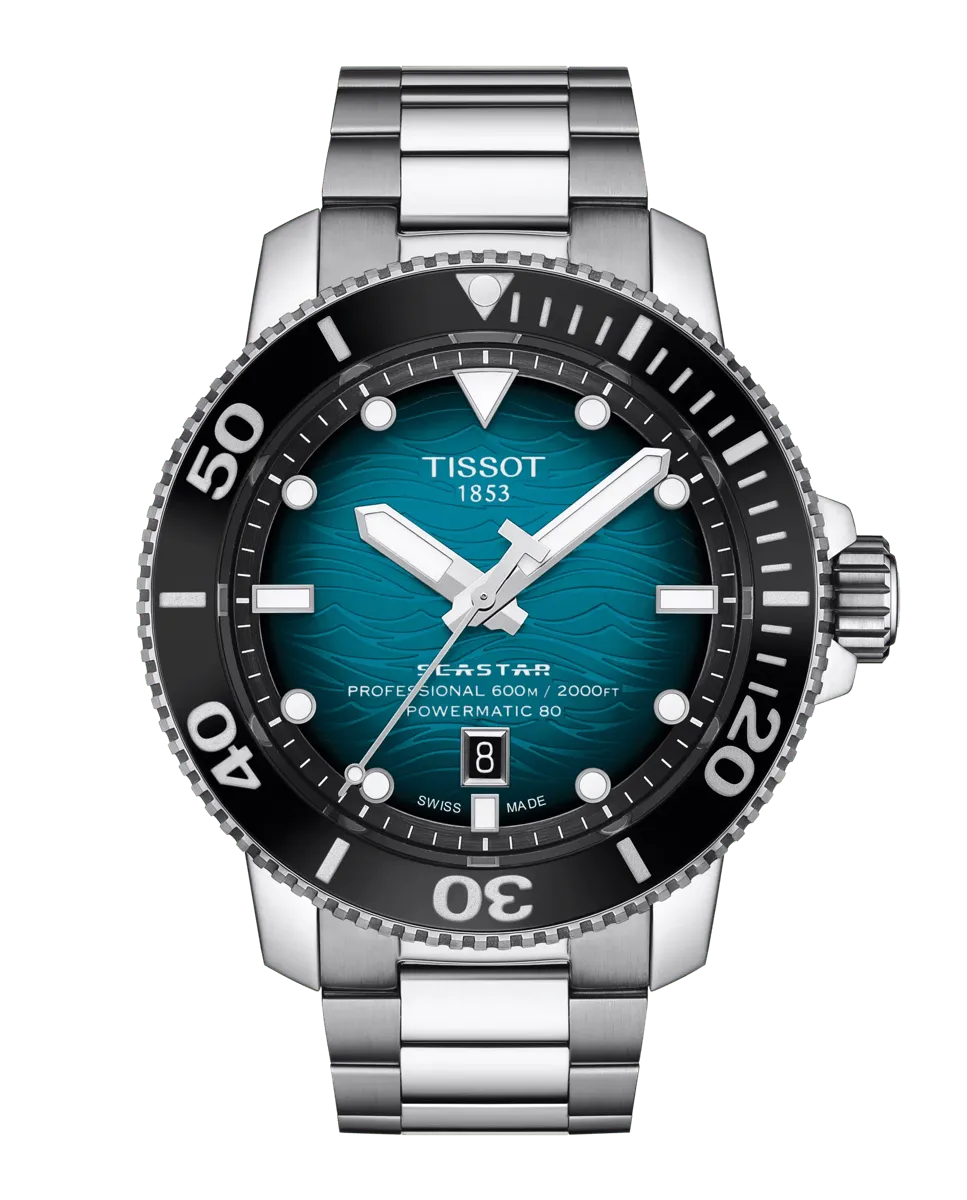 

Часы мужские стальные автоматические из коллекции Seastar Tissot, серебряный