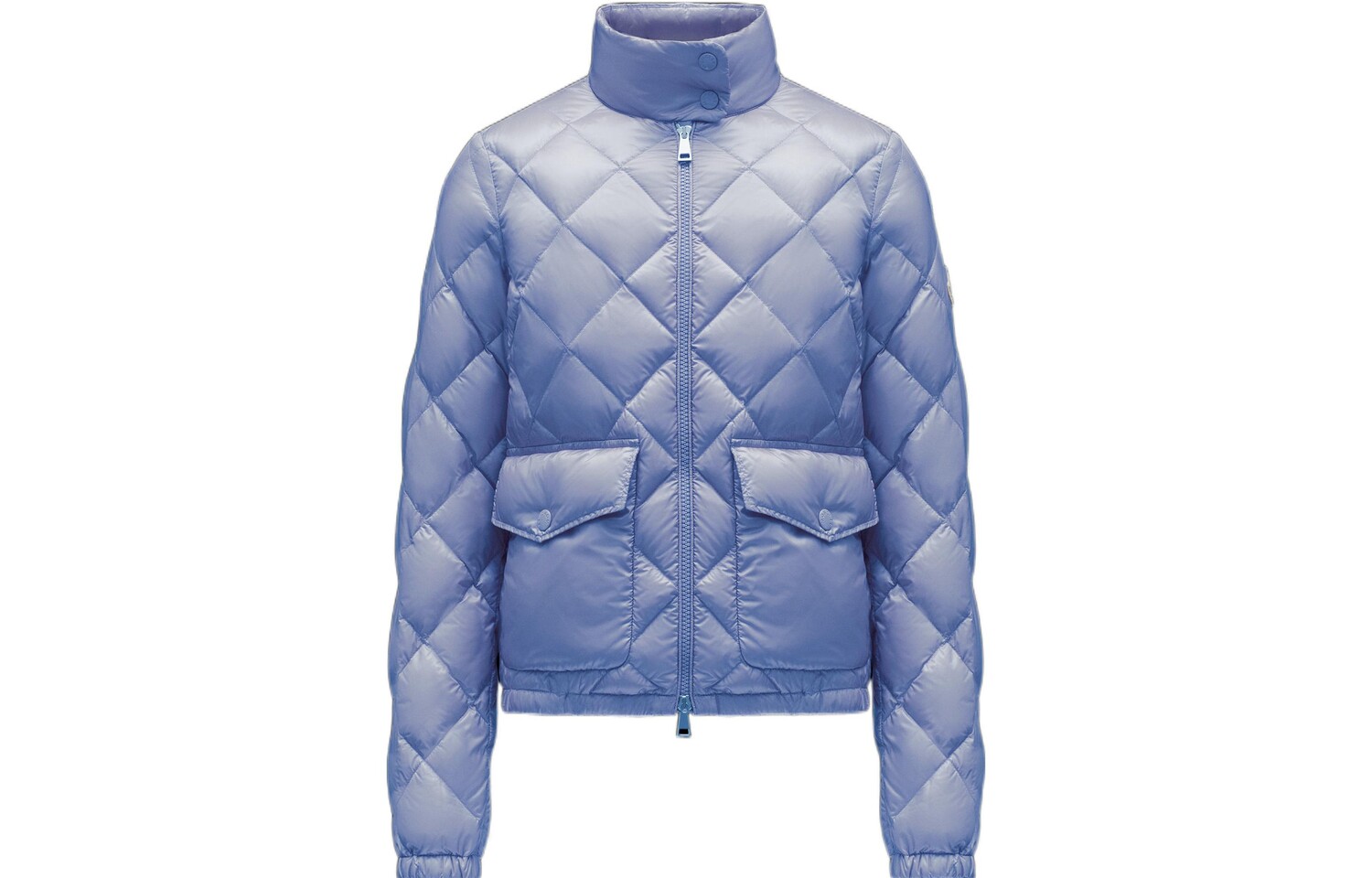 

Пуховик женский светло-фиолетовый синий Moncler