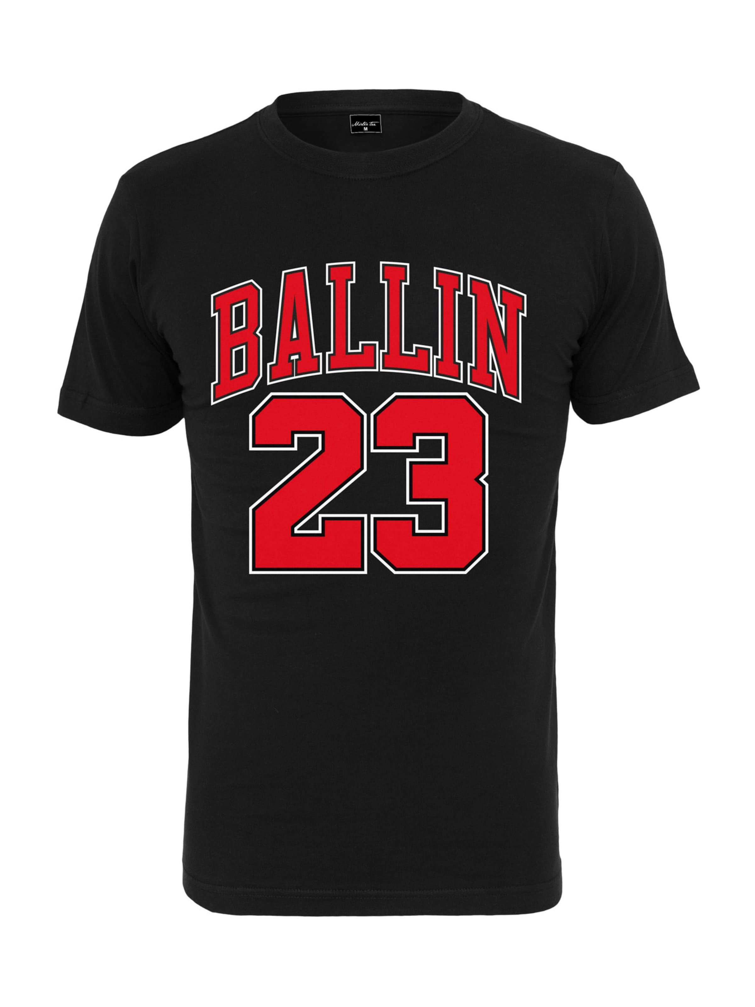 

Mister Tee Футболка Regular Fit 'Ballin 33' в черном цвете