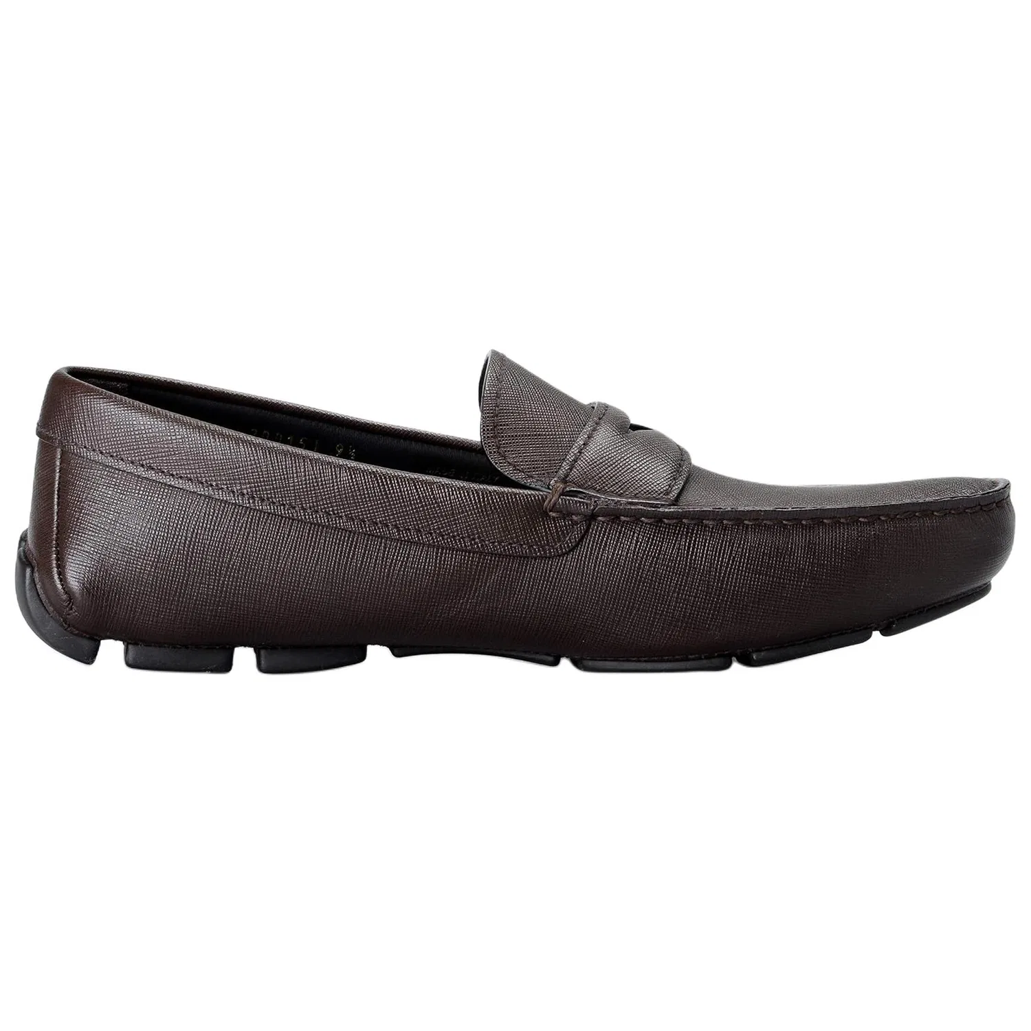 Casual туфли Saffiano Leather PRADA Темно-коричневый — фото 3