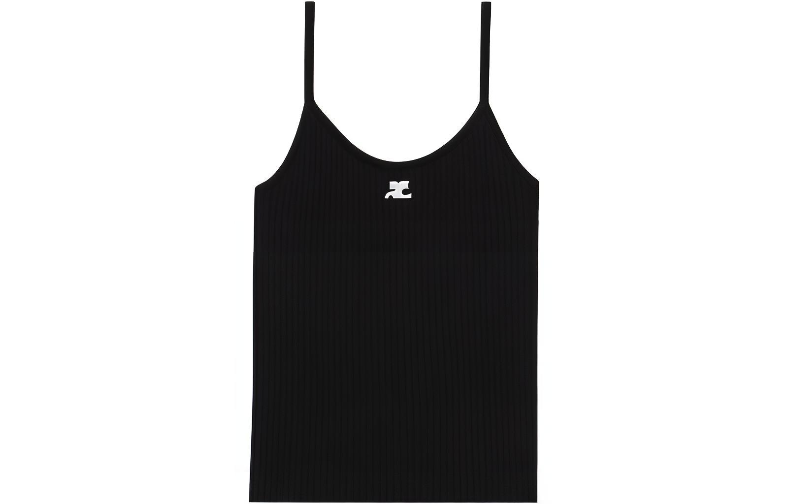 

Топ без рукавов Courrèges с логотипом COURREGES, черный