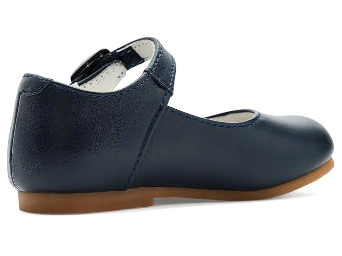Туфли балетки с перламутровым блеском Rebecca L'Amour Shoes Kids, Dark Navy — фото 4