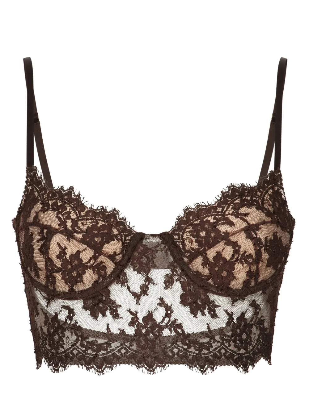 

Кружевной топ-бра DOLCE & GABBANA, черный