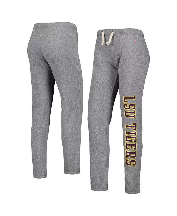 

Женские брюки-джоггеры трехцветного цвета LSU Tigers Victory Springs цвета Хизер Серый League Collegiate Wear