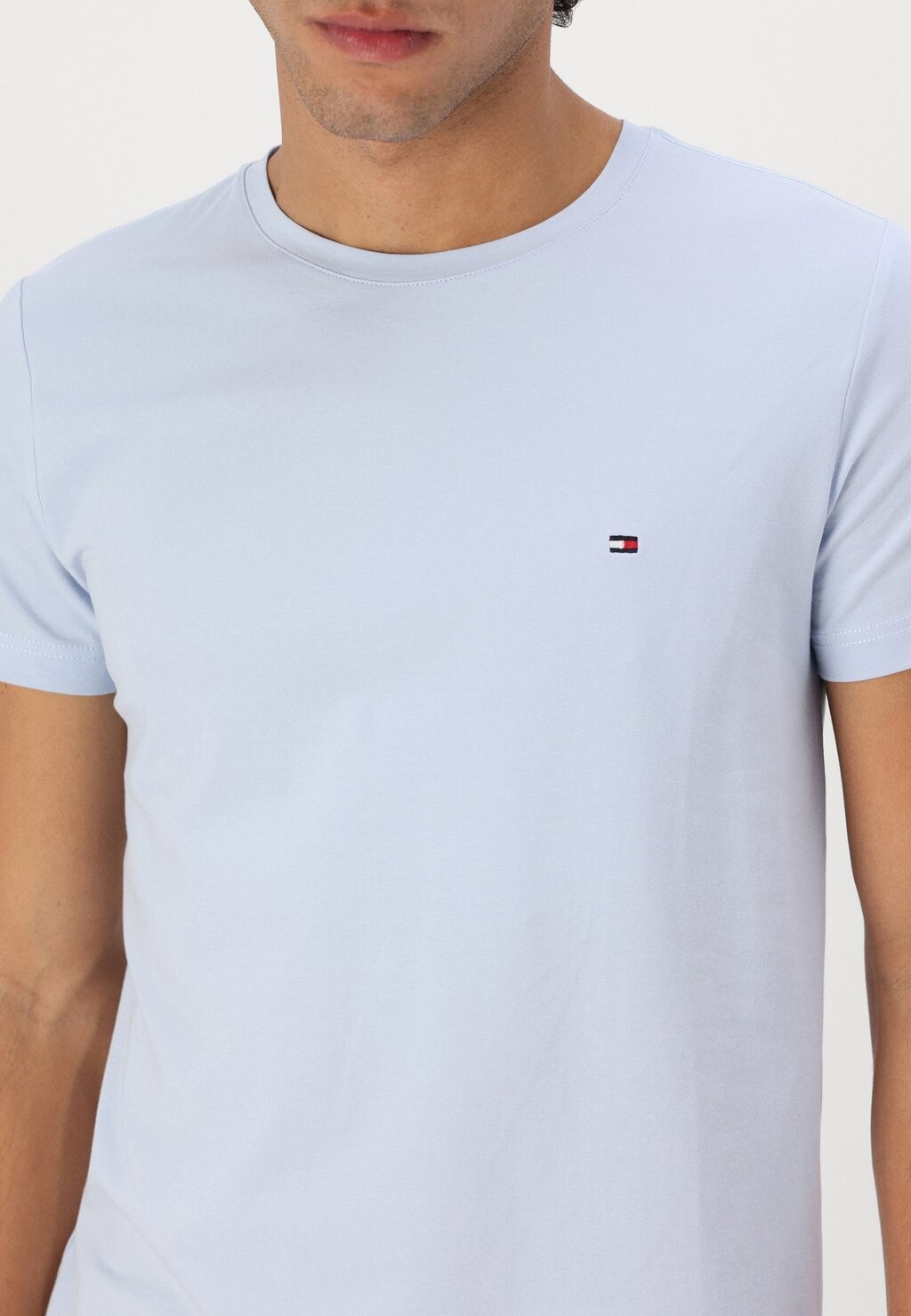 

Базовая футболка STRETCH SLIM FIT TEE Tommy Hilfiger, светло-голубой
