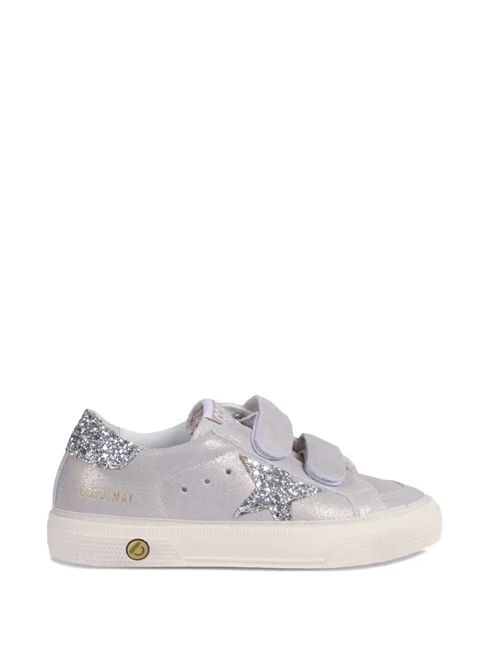 Кроссовки Old School с блестящими деталями Golden Goose Kids, серебряный — фото 2
