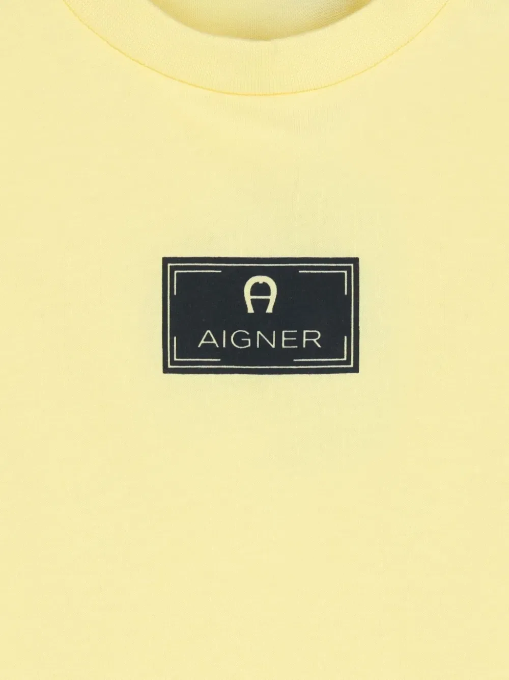Футболка с логотипом на груди Aigner Kids, желтый — фото 3