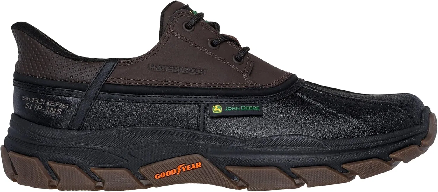 Кроссовки Skechers Men's X John Deere Respected Dancing Trainers, Chocolate Leather Duraleather Black Trim — фото 3
