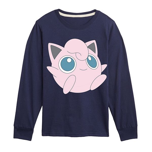 

Футболка с длинным рукавом и принтом Pokémon Jigglypuff для мальчиков 8-20 Licensed Character, Navy