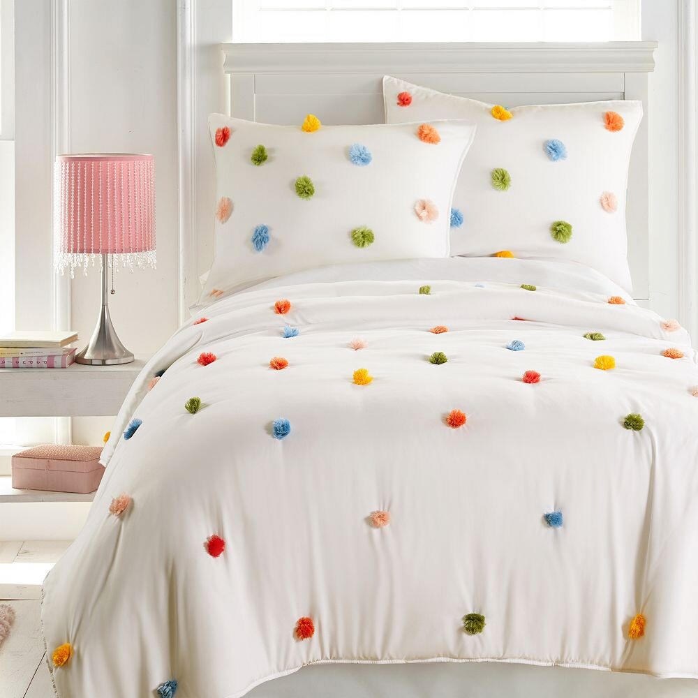 

Комплект одеял и накидок Levtex Home Rainbow Pom, мультиколор