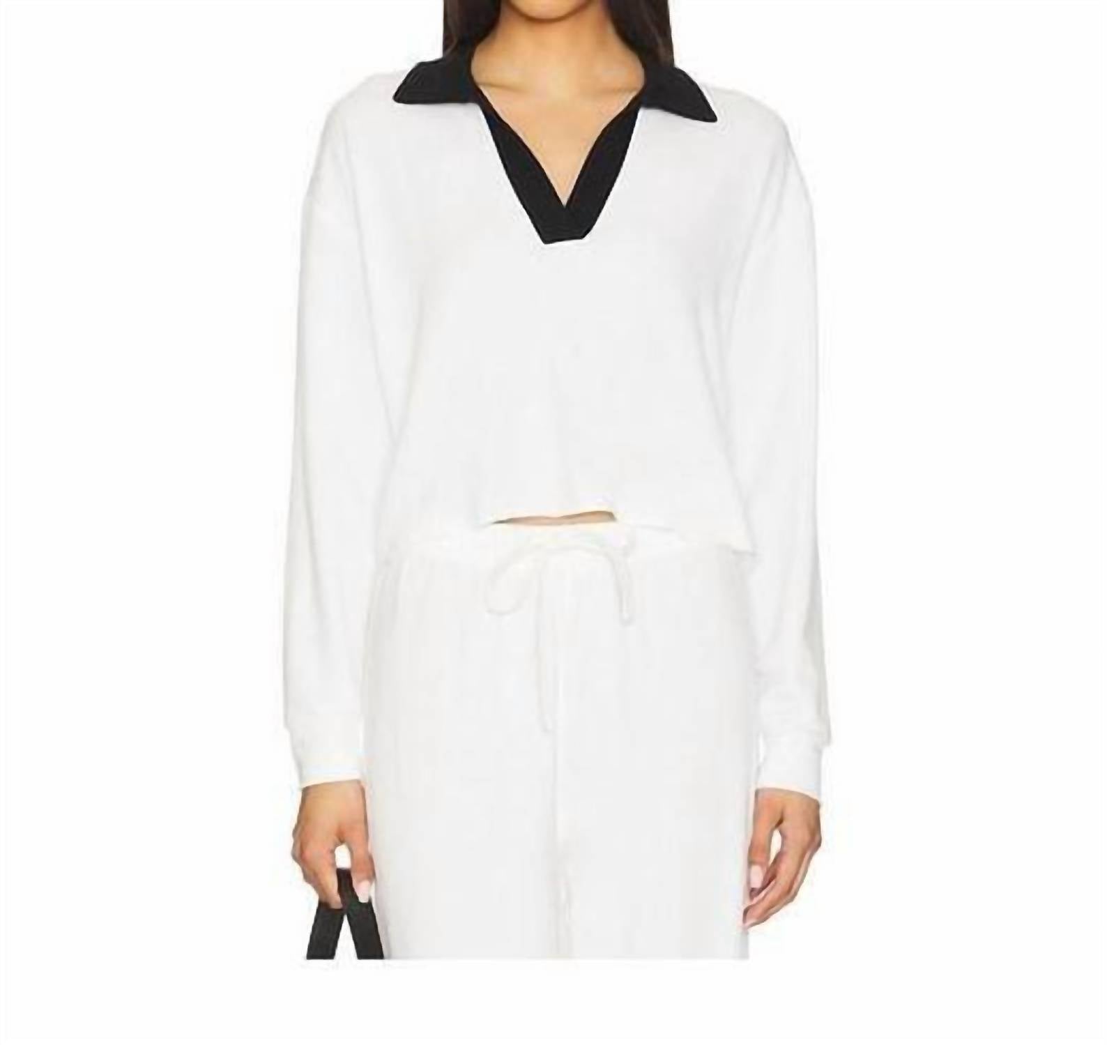 

Джоан флисовая поло-толстовка в белом цвете SPLITS59