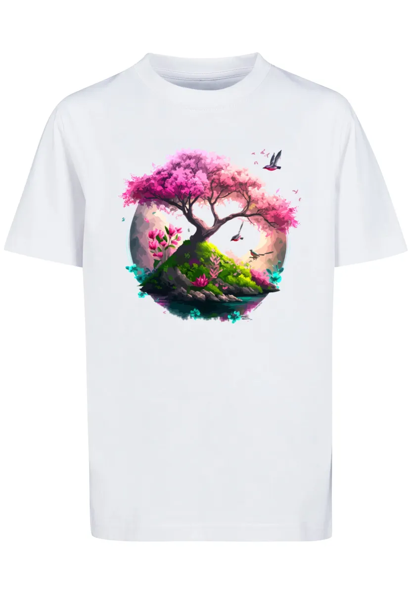 

F4NT4STIC Футболка "Cherry Blossom Tree Tee Unisex", принт, белый