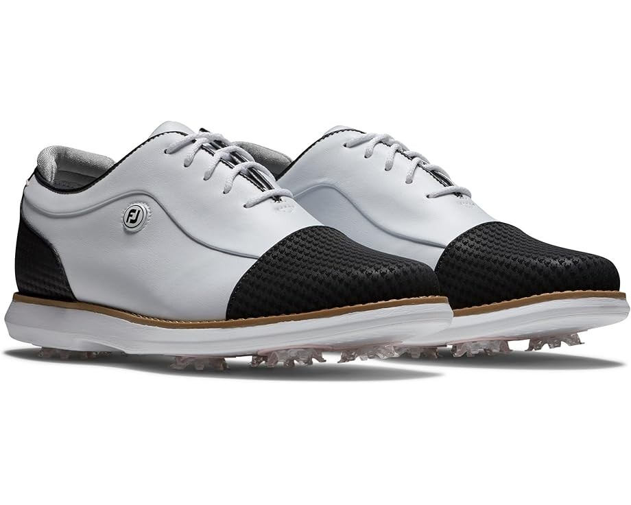 

Кроссовки FootJoy Traditions Cap Toe Golf Shoes, цвет Black/White