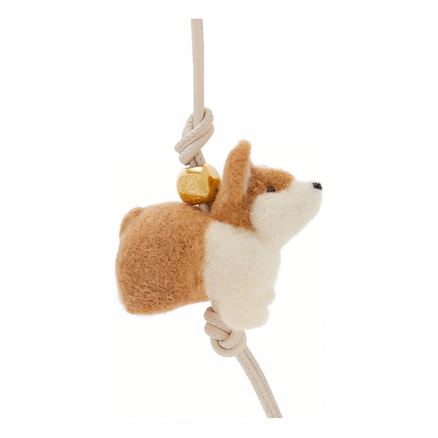 LOEWE Кожаный ремешок для сумки женский мягкий бело-оранжевый, Soft White & Orange — фото 2