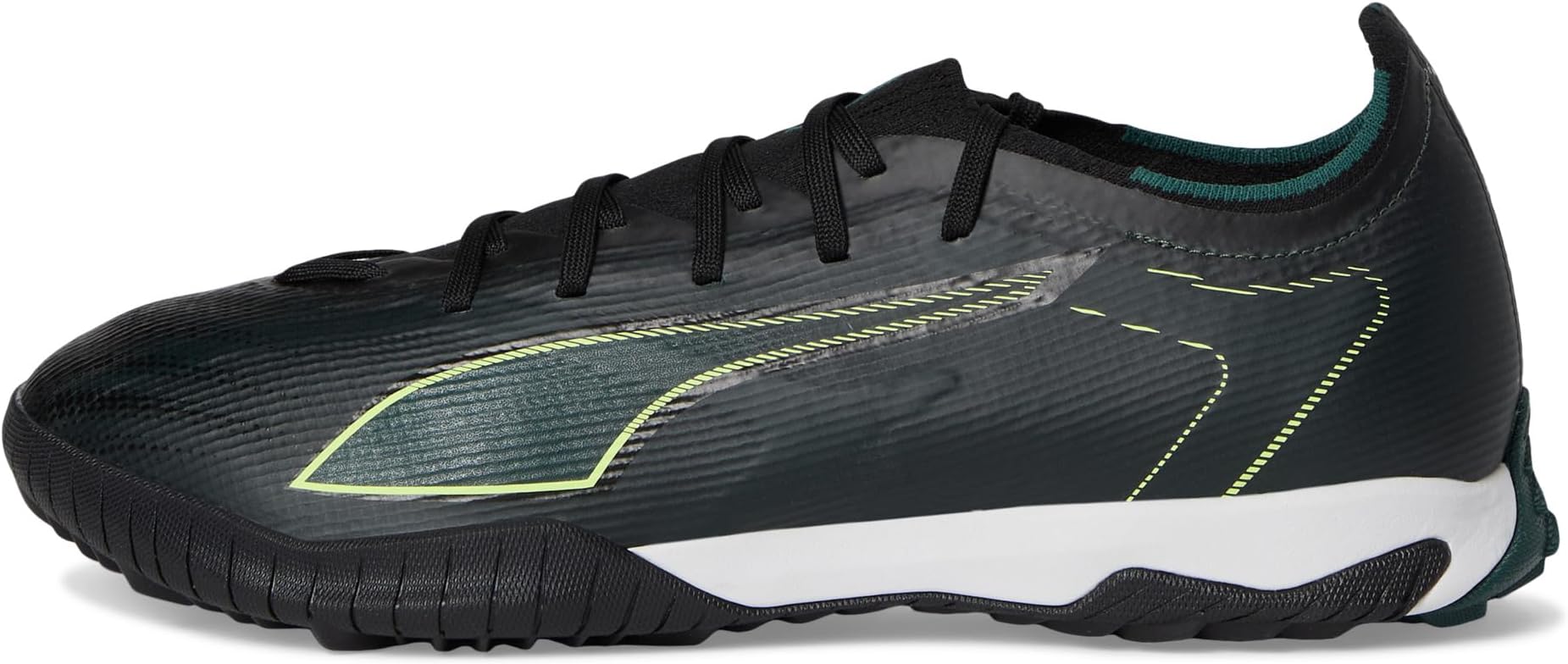 Кроссовки PUMA Ultra 6 Match Turf Trainer Soccer Cleats, цвет Black/Fizzy Light/Green Terrain — фото 4