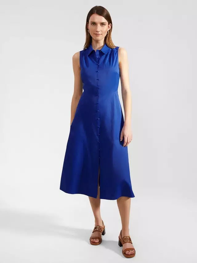 

Платье Hobbs Cathleen Sleeveless Midi Shirt, цвет lapis/blue