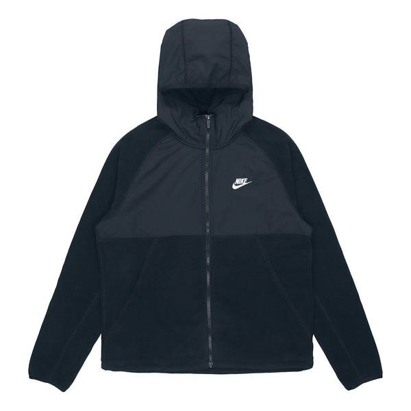 

Куртка Men's Nike Sportswear Full-Length Zipper Cardigan Hooded Fleece Lined Jacket Black, черный