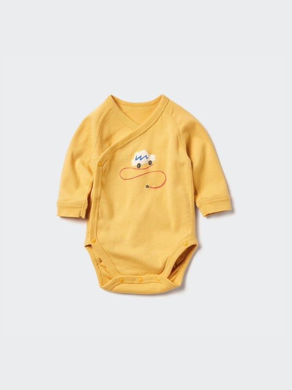 

Боди newborn joy of print с принтом Uniqlo, желтый