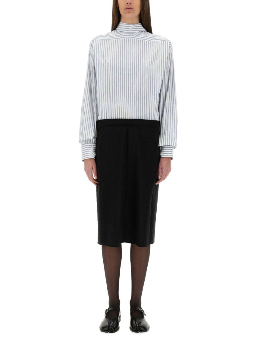 

Inverted Striped Dress-Shirt Maison Margiela, черный