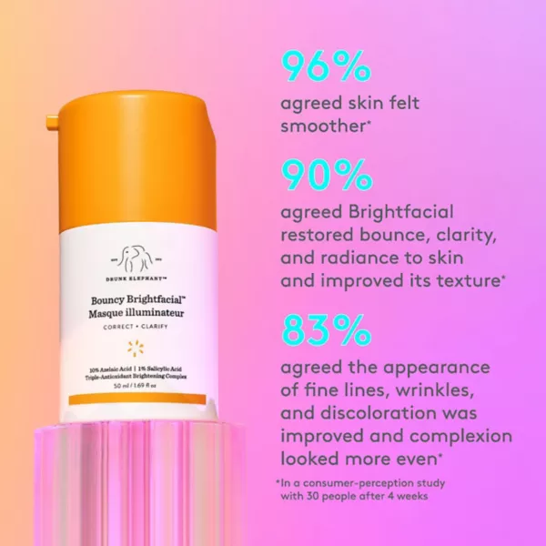 Маска для лица Drunk Elephant — Bouncy brightfacial осветляющая с % азелаиновой кислоты + % салициловой кислоты — фото 3