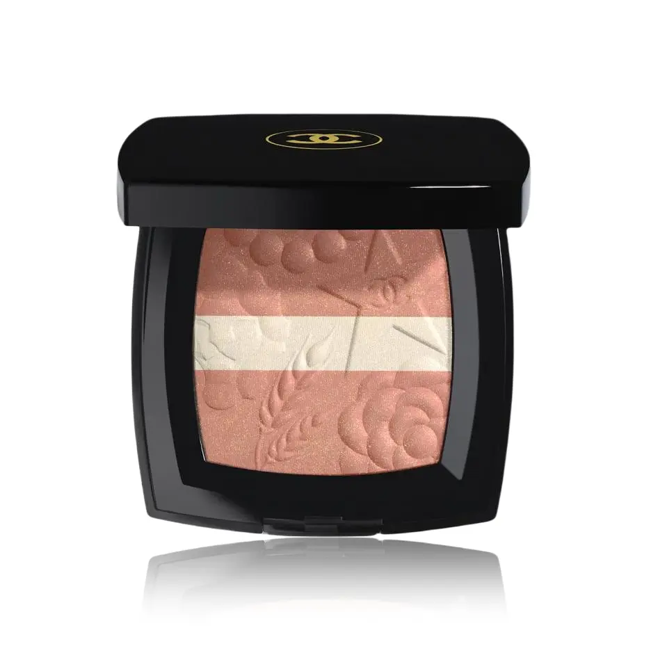 Лимитированная рождественская коллекция 2025 года: румяна Sparkling Starlight Blush, стойкие, 14 г Chanel, 998 peach — фото 2