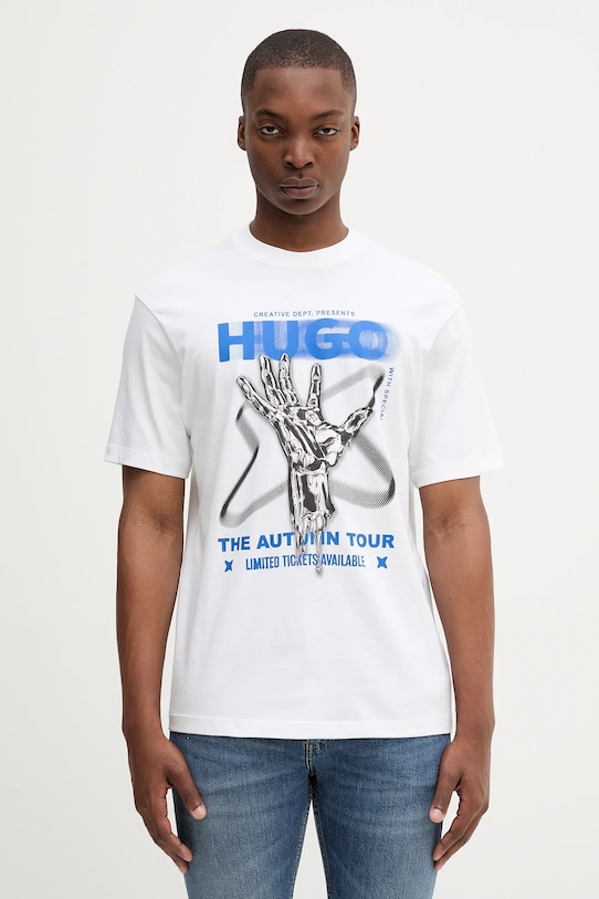 

Хлопковая футболка Hugo Blue, белый