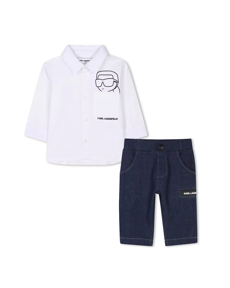 

Разноцветный комплект с длинным рукавом для мальчика Karl Lagerfeld Kids, многоцветный