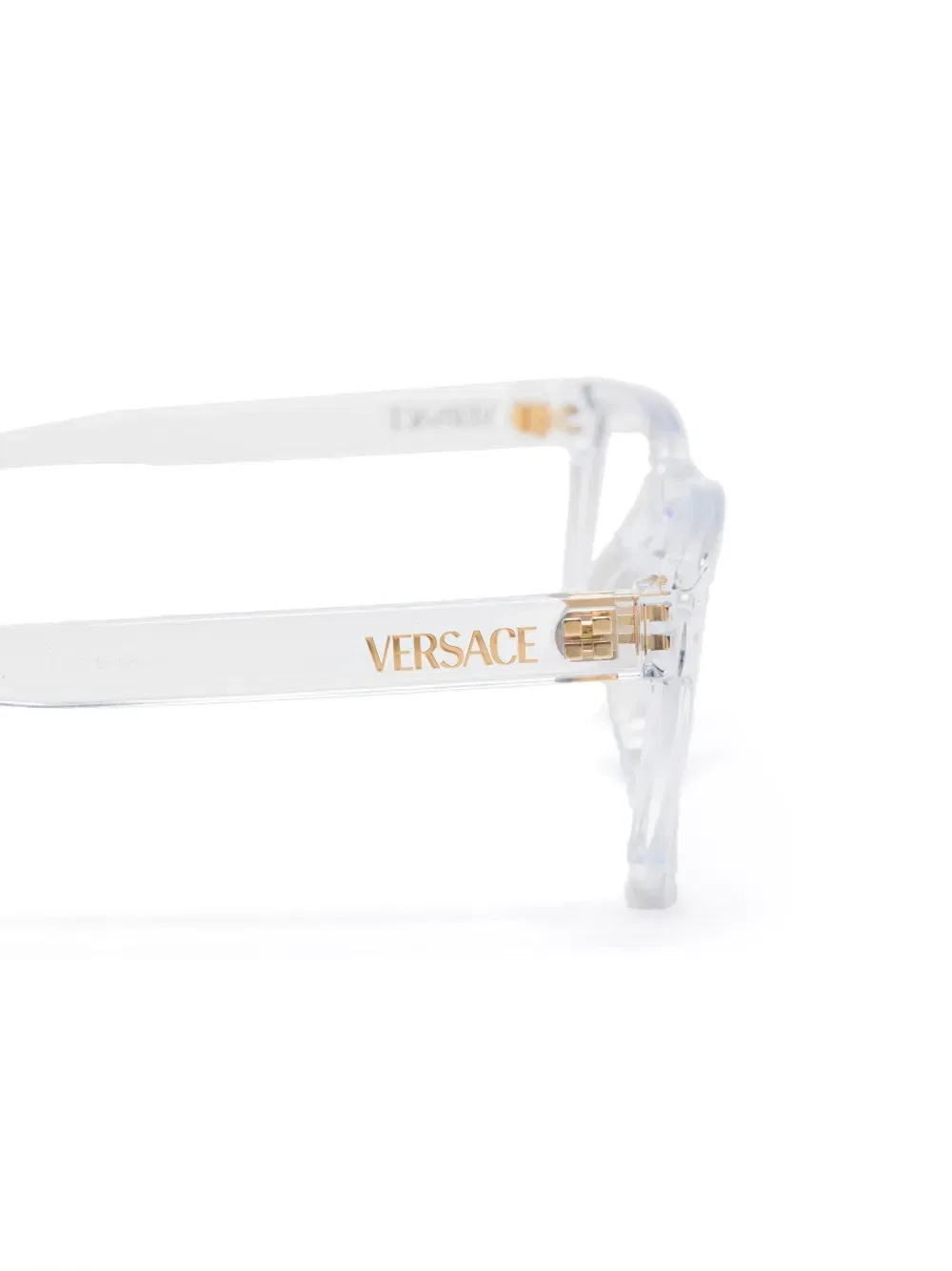 Очки в прямоугольной оправе Versace Kids, бежевый — фото 3
