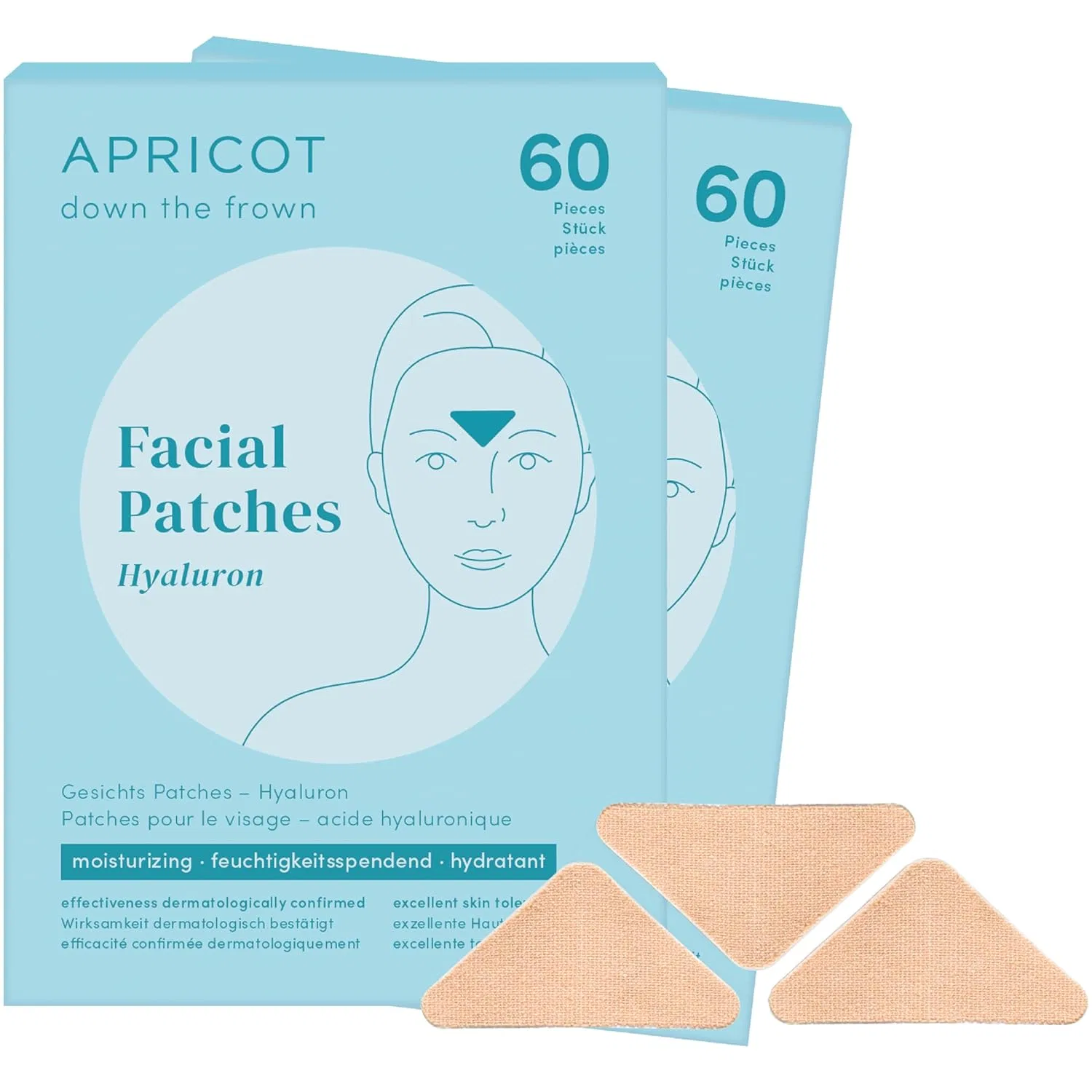 Набор ночных патчей от морщин «Down the Frown» от Apricot Beauty Apricot Beauty & Healthcare, Hyaluronic (Beige)
