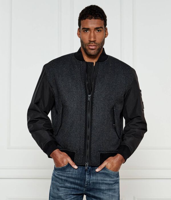 

Шерстяная куртка в оните Regular fit Boss Orange, черный