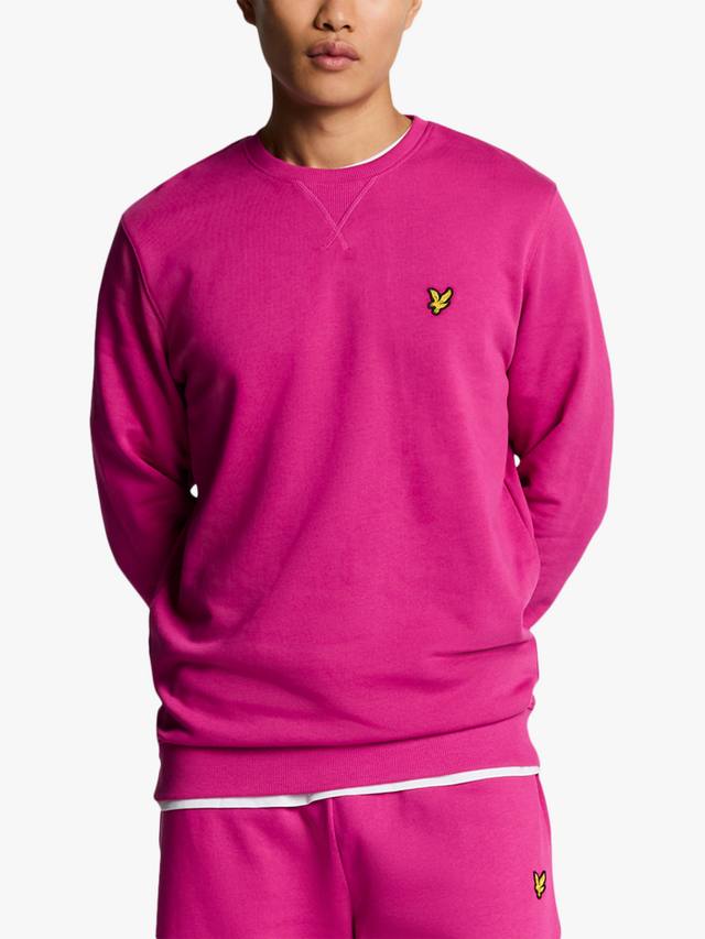

Хлопковая толстовка с круглым вырезом и логотипом Lyle & Scott, цвет Fuchsia